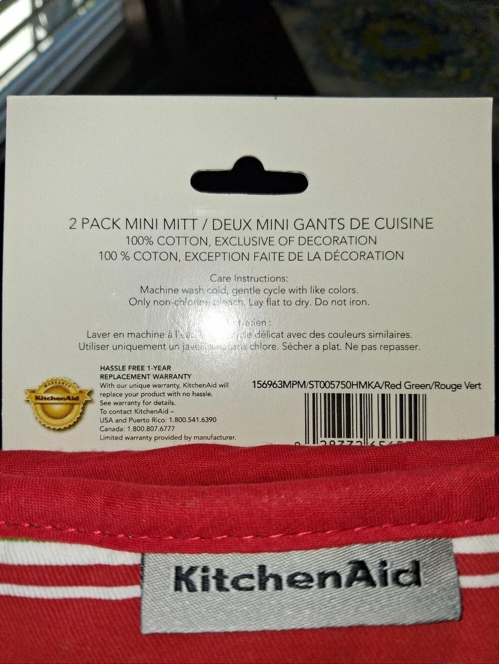 KitchenAid Stripe Mini Oven Mitt Set